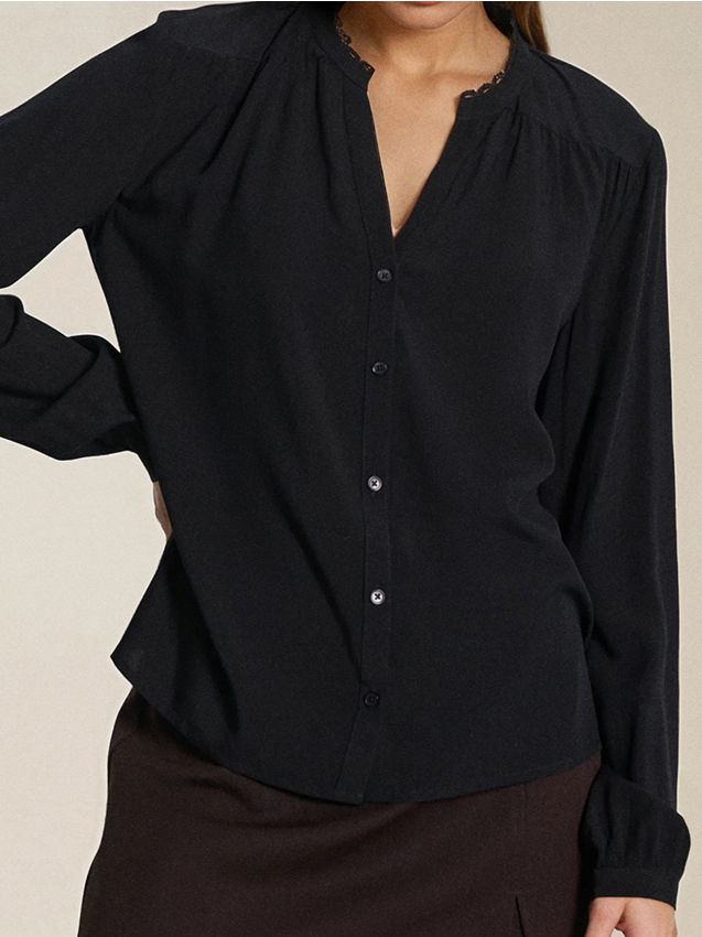 Sinsay - Košeľová blúzka - čierna