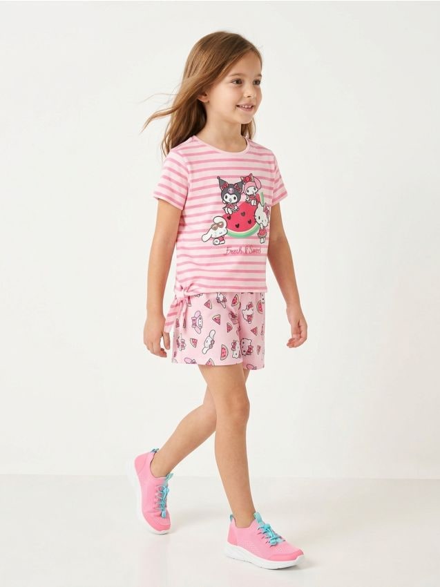 Sinsay - Tricou din bumbac cu imprimeu Hello Kitty and Friends - multicolor