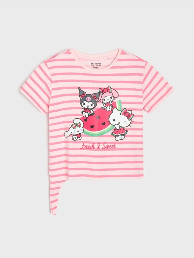 Sinsay - Tricou din bumbac cu imprimeu Hello Kitty and Friends - multicolor