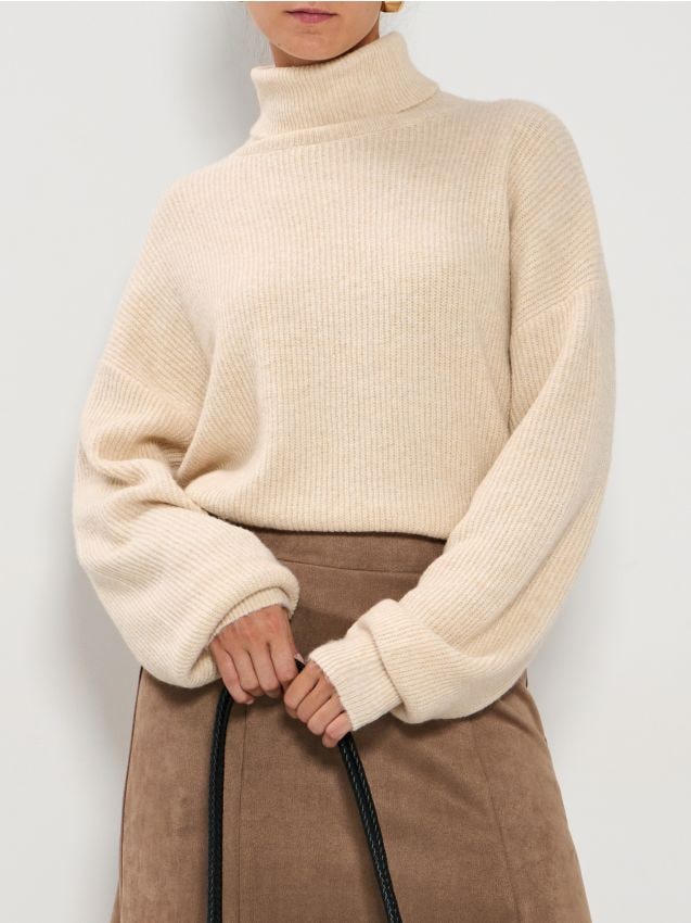 Sinsay - Melanžový rolák - béžová