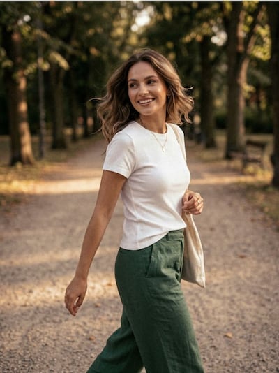 Baumwoll-T-Shirt aus dichtem Interlock-Gewebe