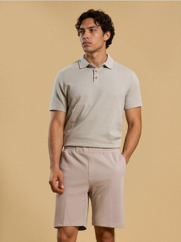 Sinsay - Pantaloni scurți slim - bej