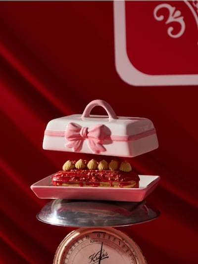 Keramična posodica za maslo z mašno