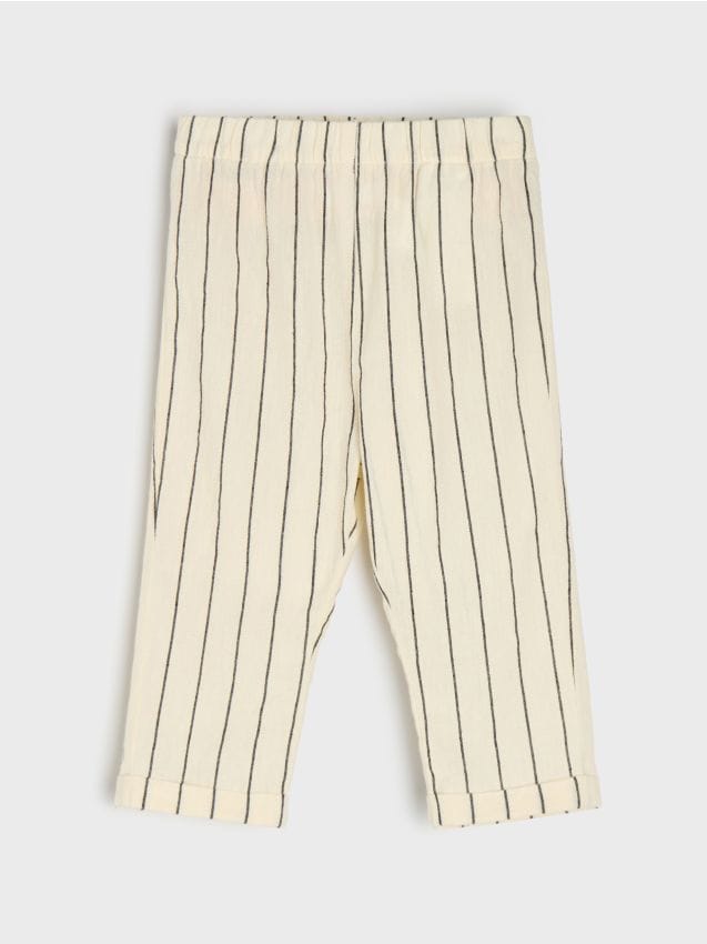 Sinsay - Blugi cu elastic în talie - crem