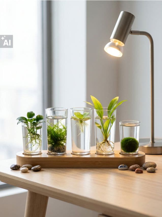 Sinsay - Set pentru propagarea plantelor cu eprubete pe bază din bambus - clear