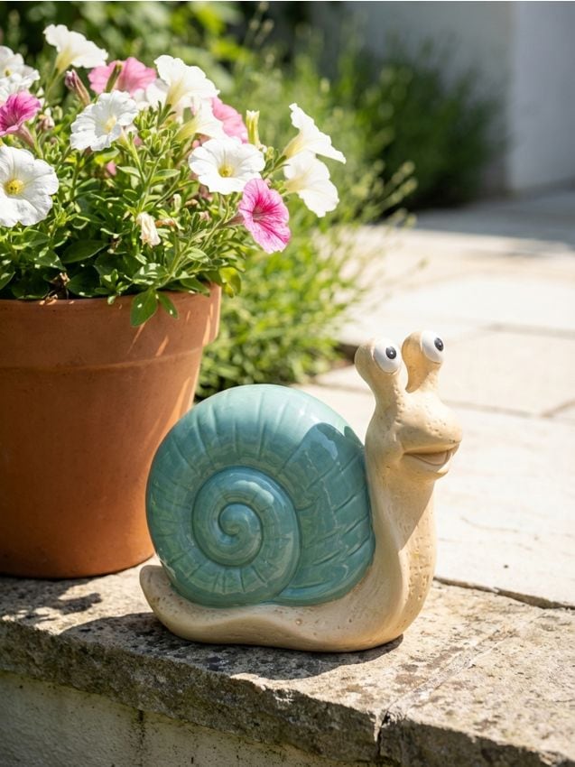 Sinsay - Figurină decorativă de grădină în formă de melc - verde-mentă