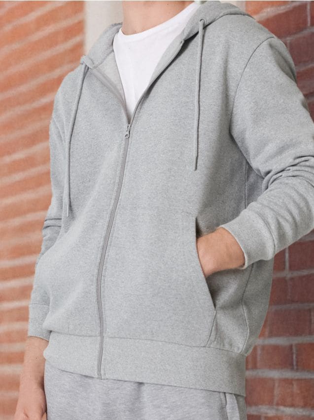 Sinsay - Mikina s kapucňou - svetlošedá