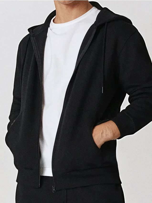 Sinsay - Bluza z kapturem - czarny