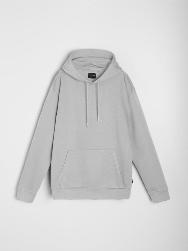 Sinsay - Bluza hoodie basic - kremowy