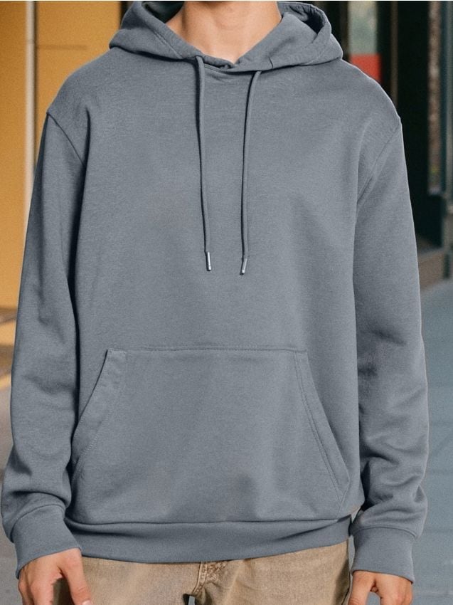 Sinsay - Základný hoodie - svetlomodrá