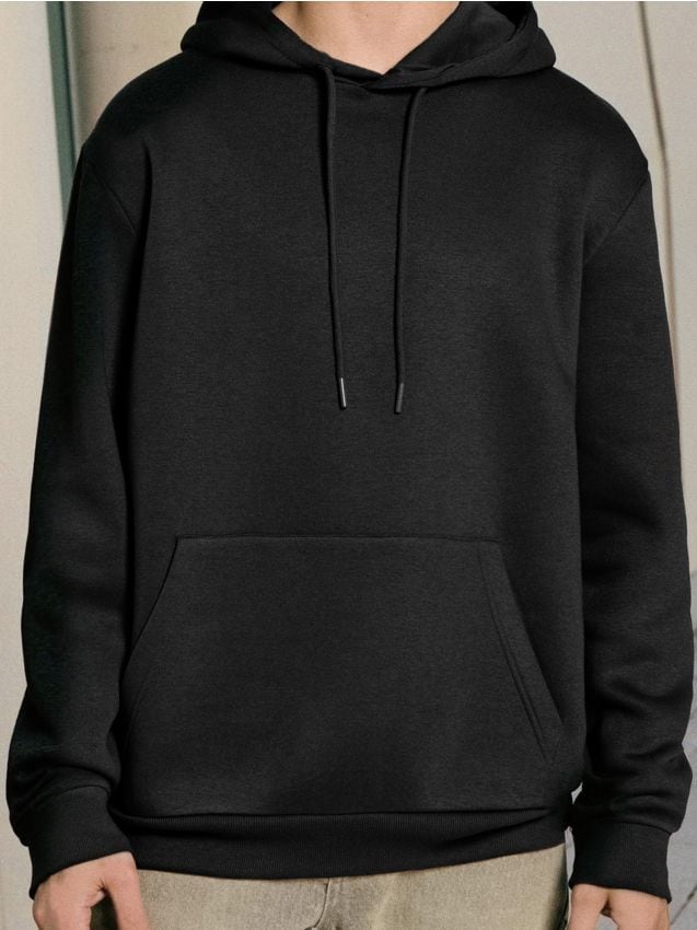 Sinsay - Základný hoodie - čierna