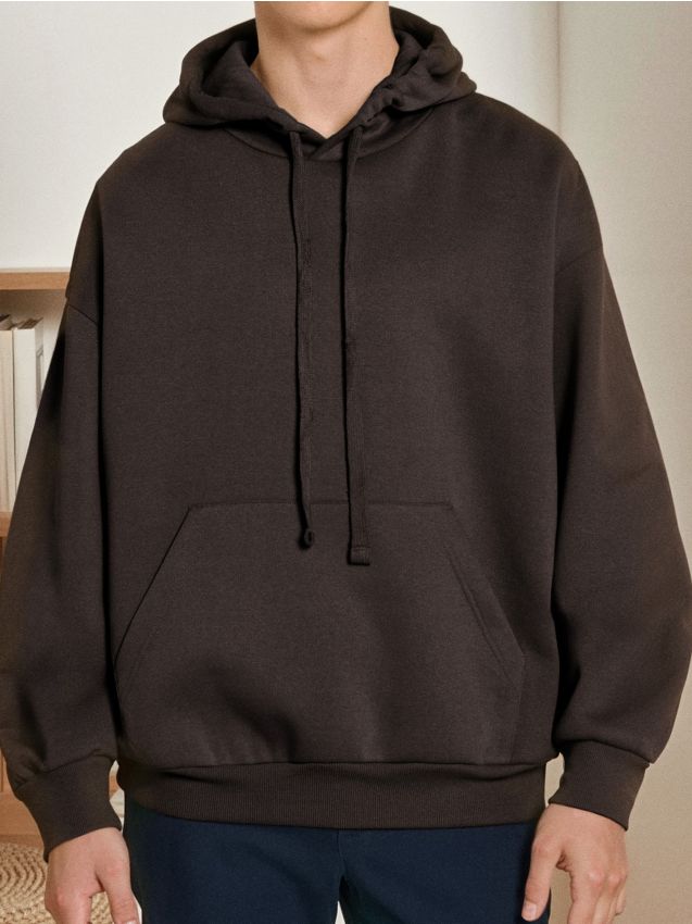 Sinsay - Hanorac comfort fit - cacao-cu-lapte