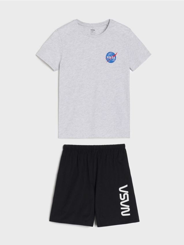 Sinsay - Piżama z domieszką wiskozy NASA - szary