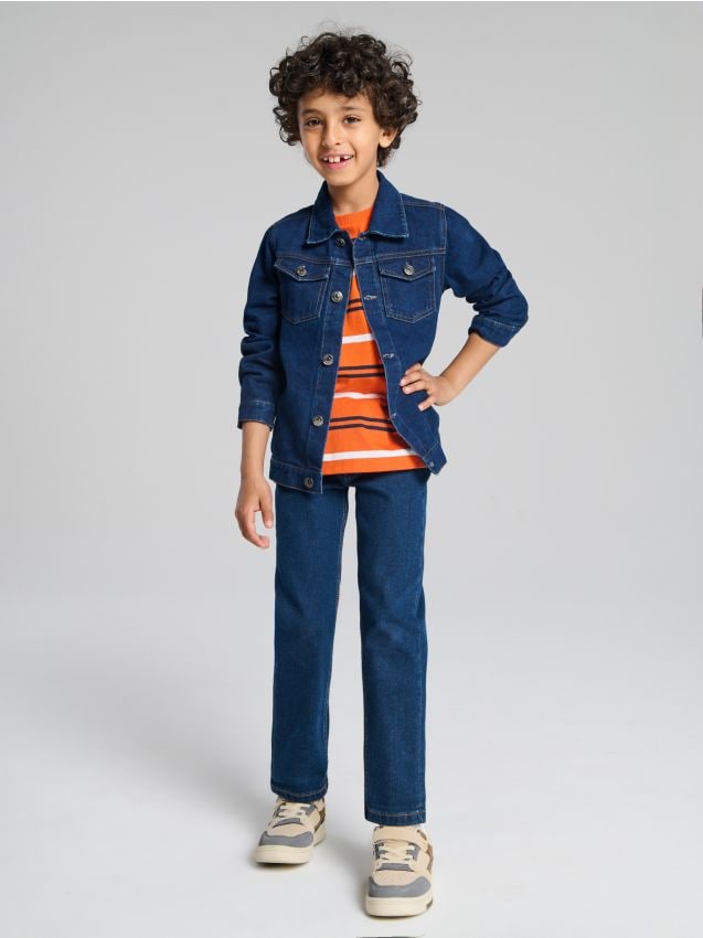 Sinsay - Denimová bunda - tmavomodrá