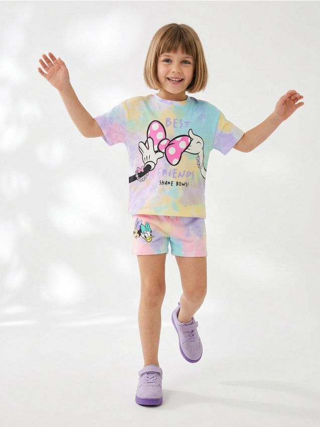 Sinsay - Tricou din bumbac cu efect tie-dye Minnie Mouse - multicolor