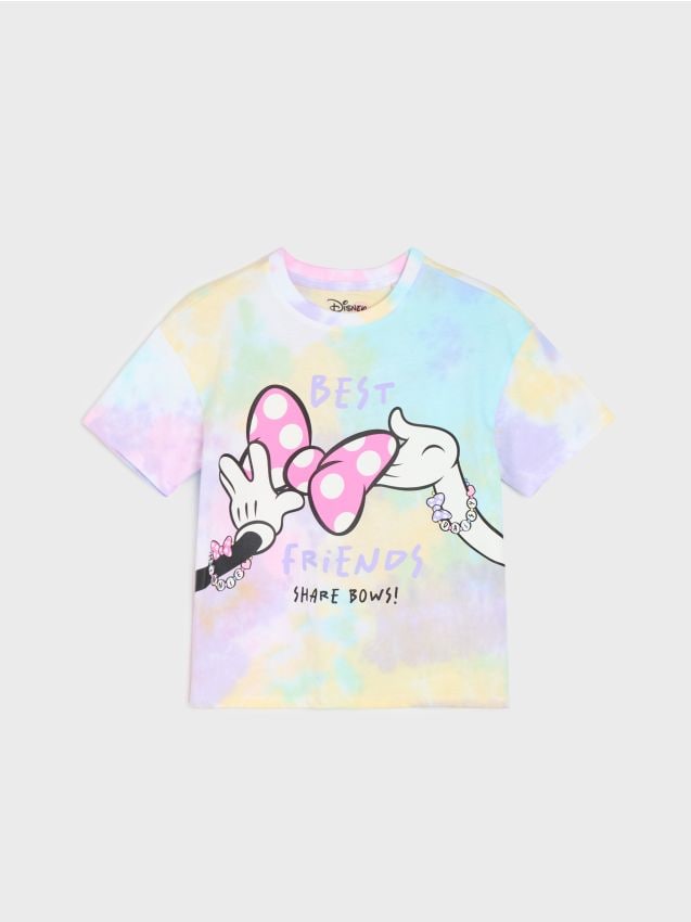Sinsay - Tricou din bumbac cu efect tie-dye Minnie Mouse - multicolor