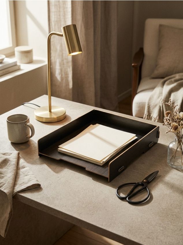 Sinsay - Organizator de birou din lemn - negru