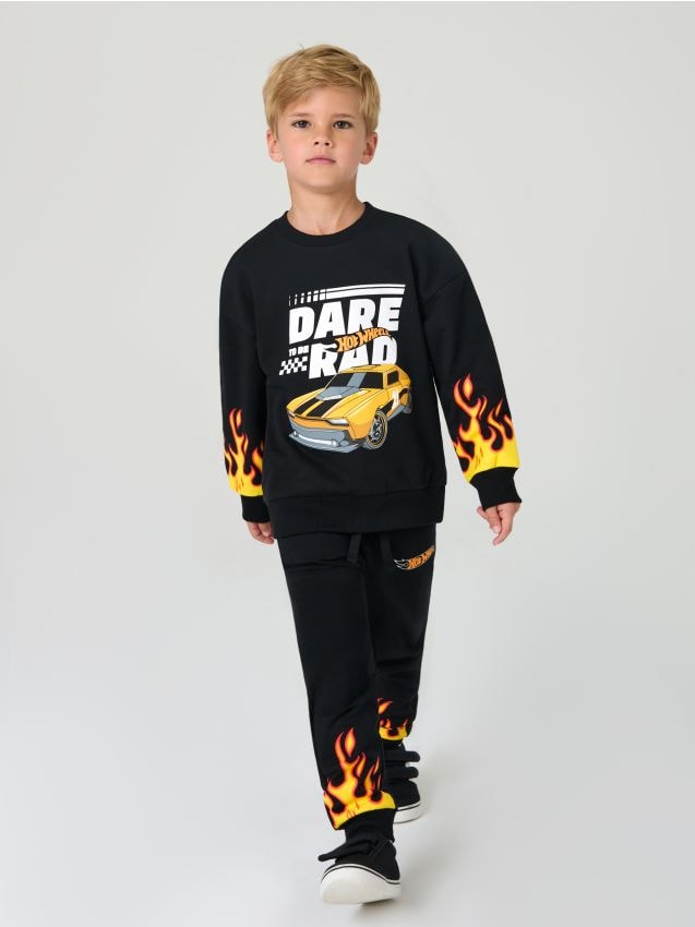Sinsay - Compleu din jerseu Hot Wheels - negru
