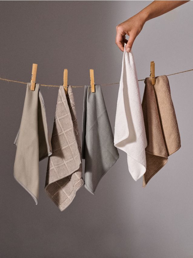 Sinsay - Súprava 5 kuchynských utierok - viacfarebná