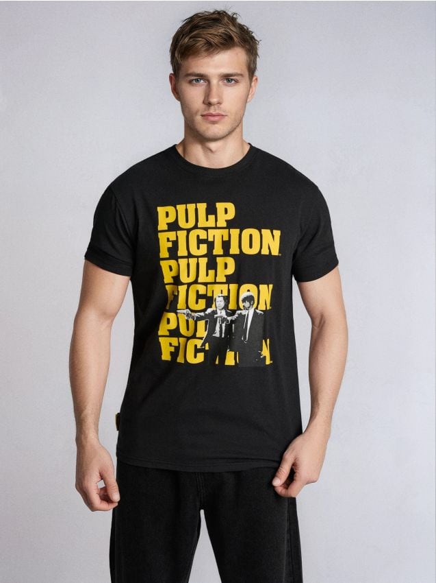 Sinsay - Tricou cu mânecă scurtă Pulp Fiction - negru