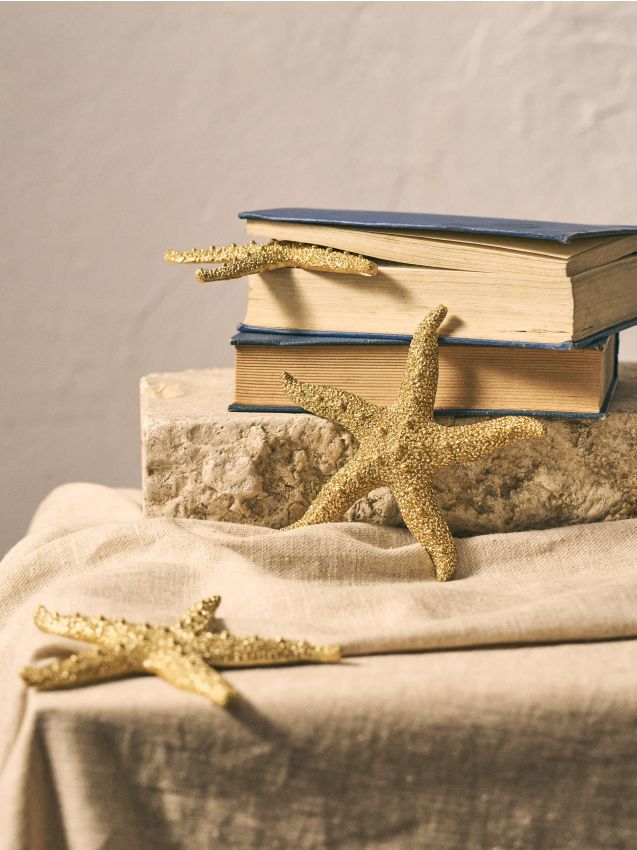 Sinsay - Decorațiuni în formă de stea de mare 3 pack - auriu