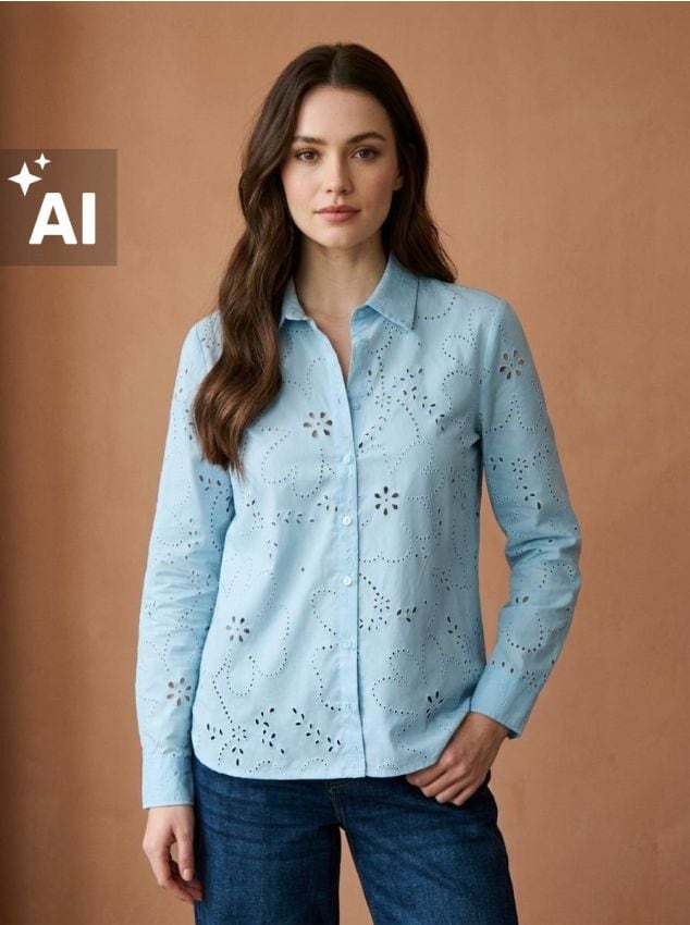Sinsay - Cămașă basic din bumbac - light blue