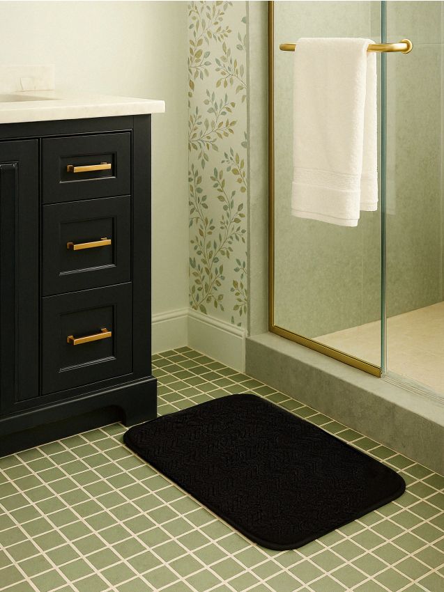 Sinsay - Covoraș de baie cu motiv de Crăciun - negru