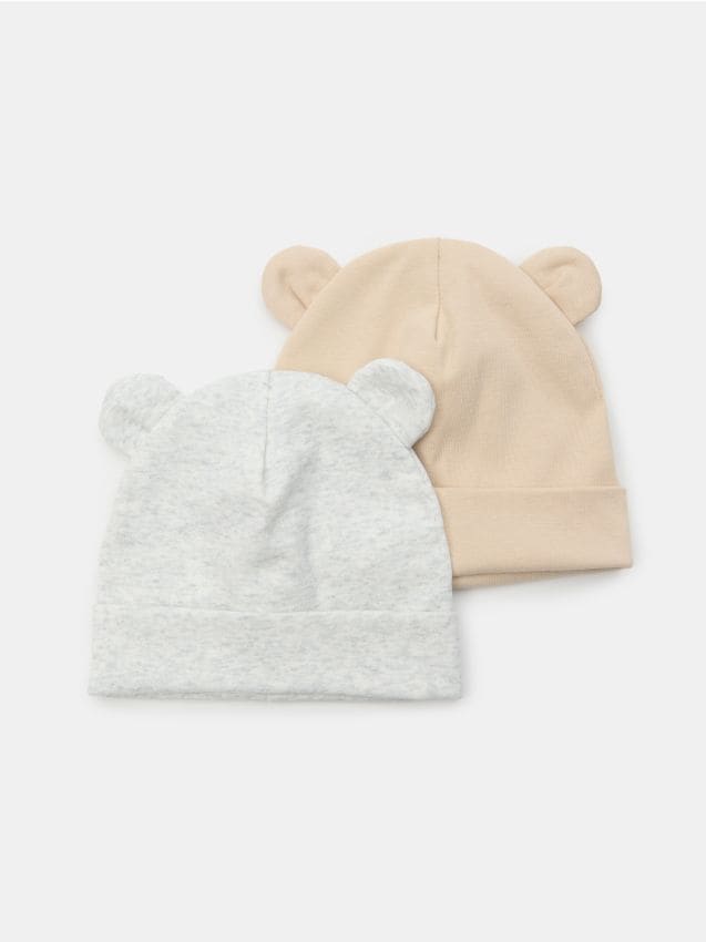 Sinsay - 2 pachete de căciuli cu elemente 3D - multicolor