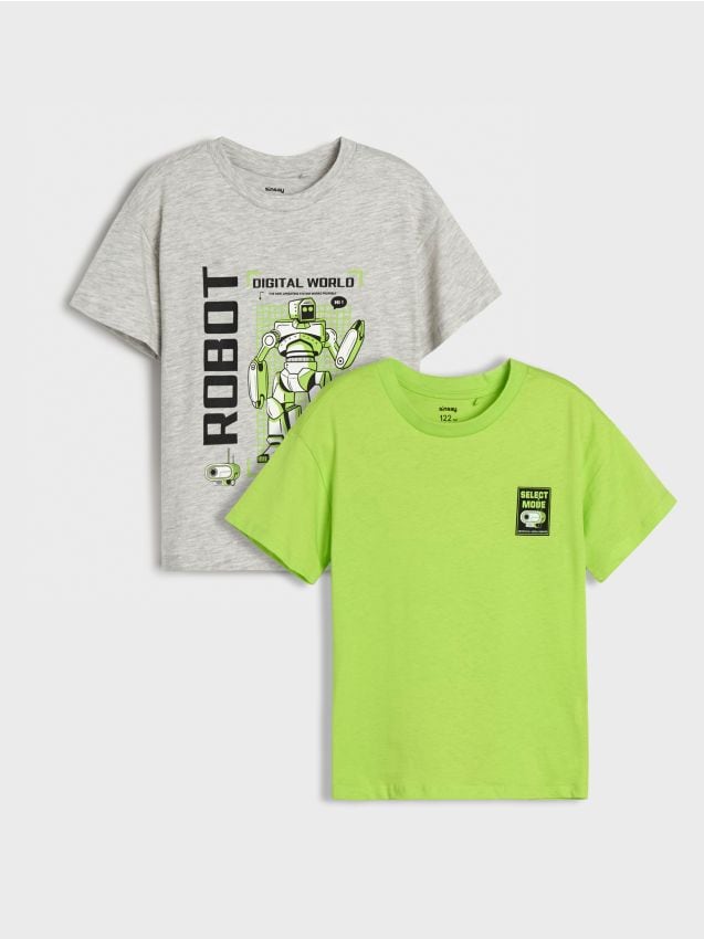 Sinsay - Tricou 2 pack - verde-deschis