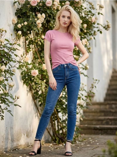 Μπλούζα από βισκόζη με κοντά μανίκια