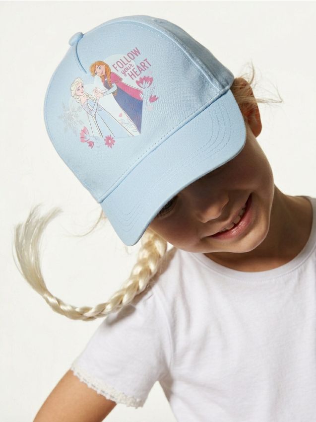Sinsay - Căciulă din bumbac cu împletitură Frozen - albastru-pal