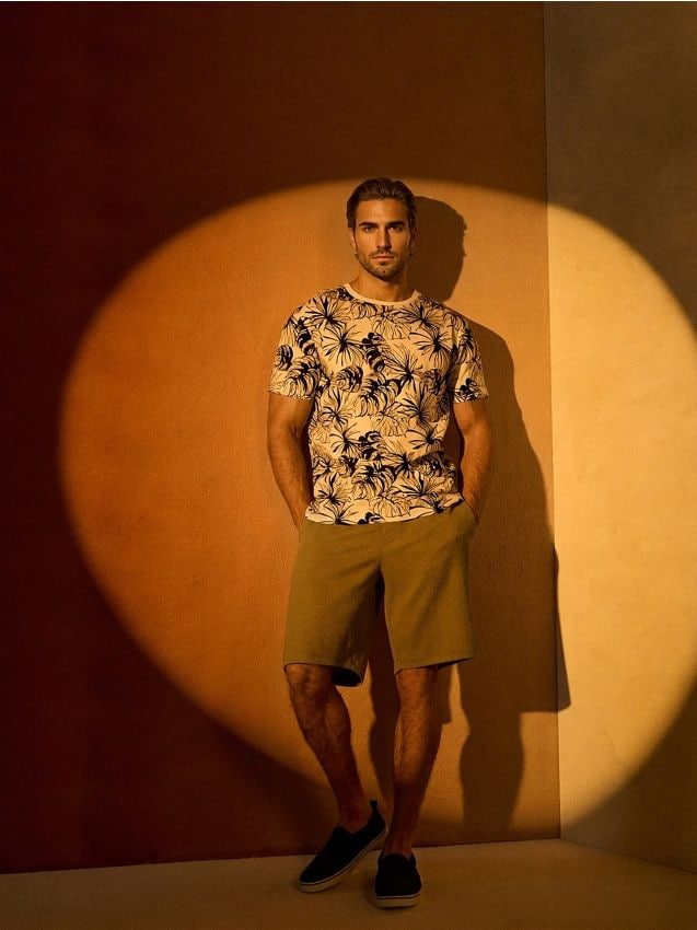 Sinsay - Șorturi tricotate - verde-deschis