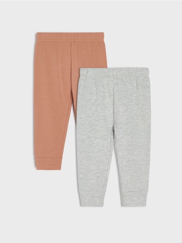 Sinsay - Colanți cu amestec de vâscoză 2 pack - gri deschis