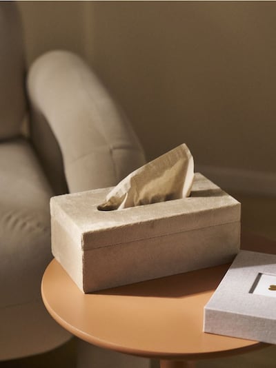 Велюрова коробка для серветок