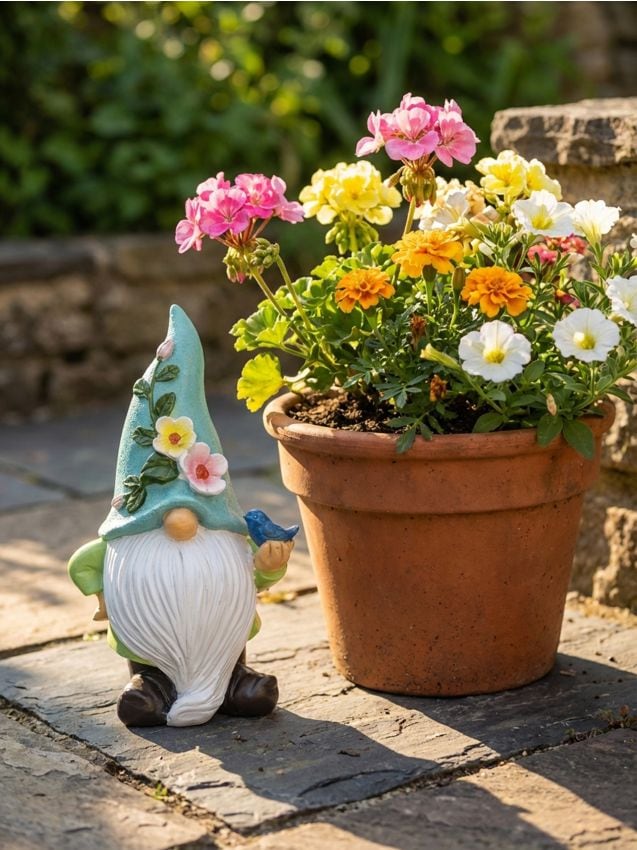 Sinsay - Decorațiune de grădină în formă de pitic cu motiv floral - multicolor