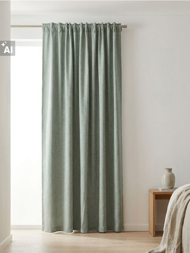 Sinsay - Draperie melanj cu efect de umbrire pe bandă - verde-deschis