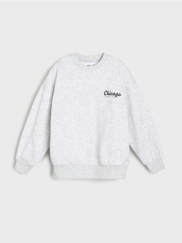 Sinsay - Mikina crewneck - svetlošedá