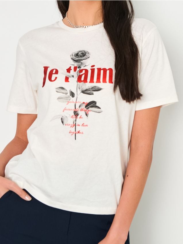 T-shirt mit Aufdruck - SINSAY