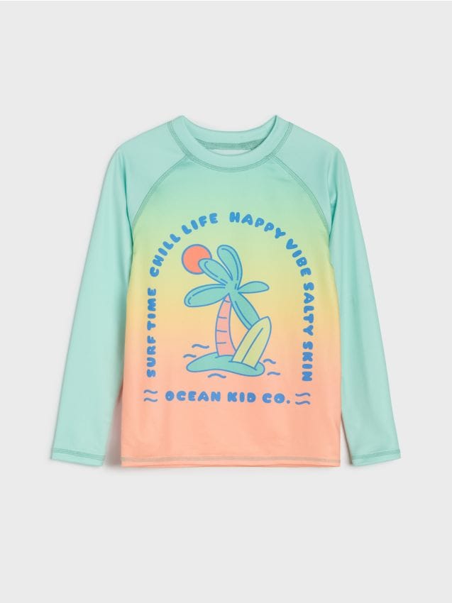 Sinsay - Tricou cu mânecă lungă cu efect ombre Active - multicolor