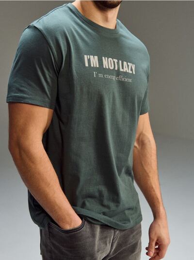 Bavlnené tričko s nápisom