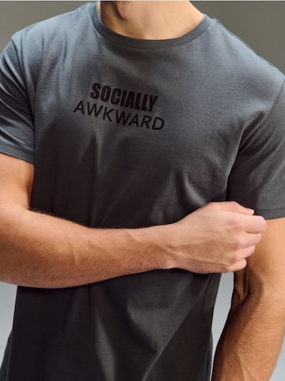 Бавовняна футболка з написом