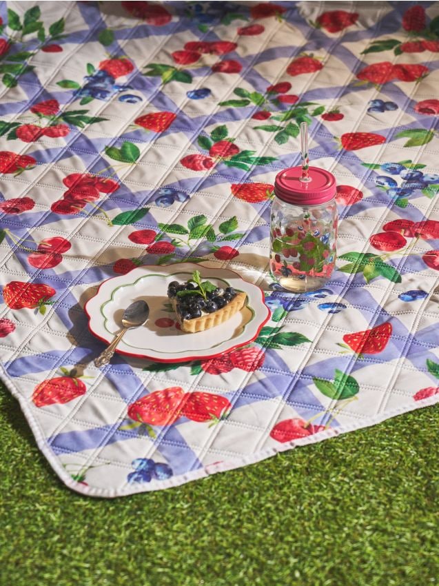 Sinsay - Pătură de picnic reversibilă cu motiv de fructe - multicolor