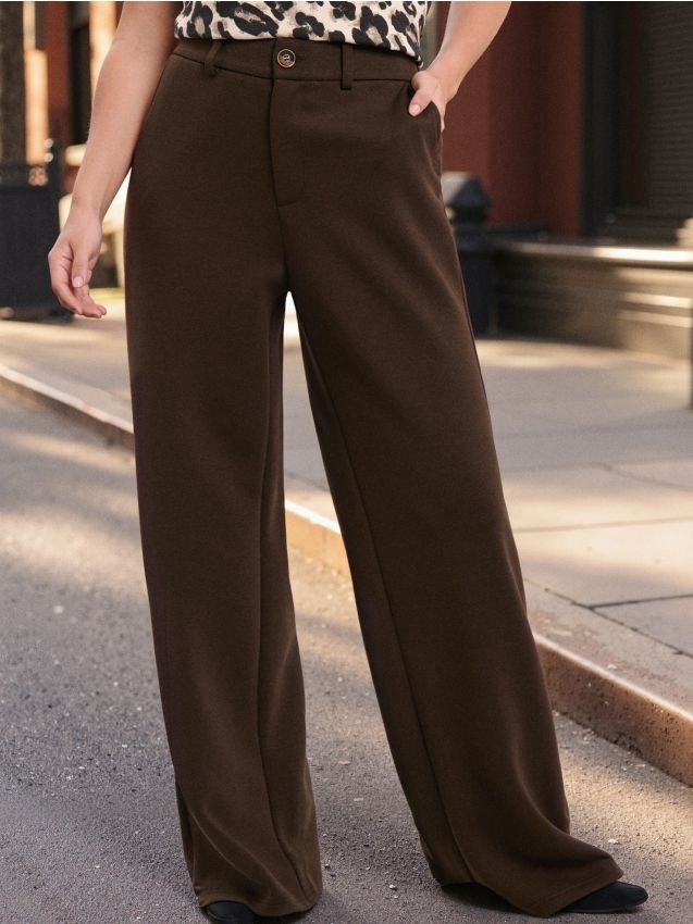 Sinsay - Široké nohavice - hnedá