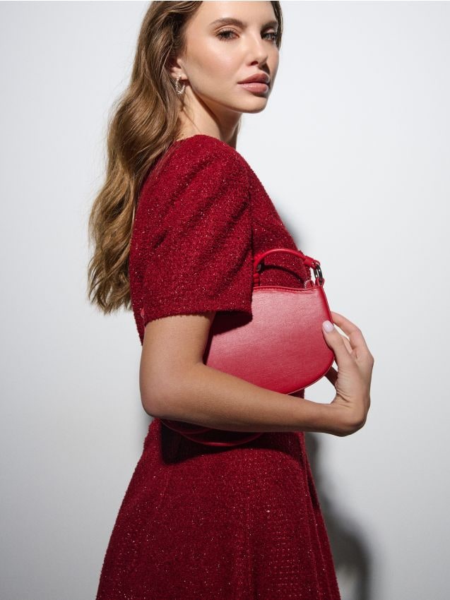 Sinsay - Geantă hobo - roșu