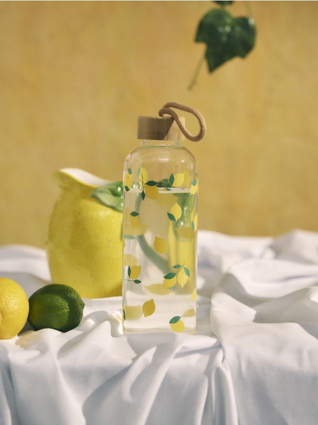 Sinsay - Sticlă cu motiv de lămâie - multicolor