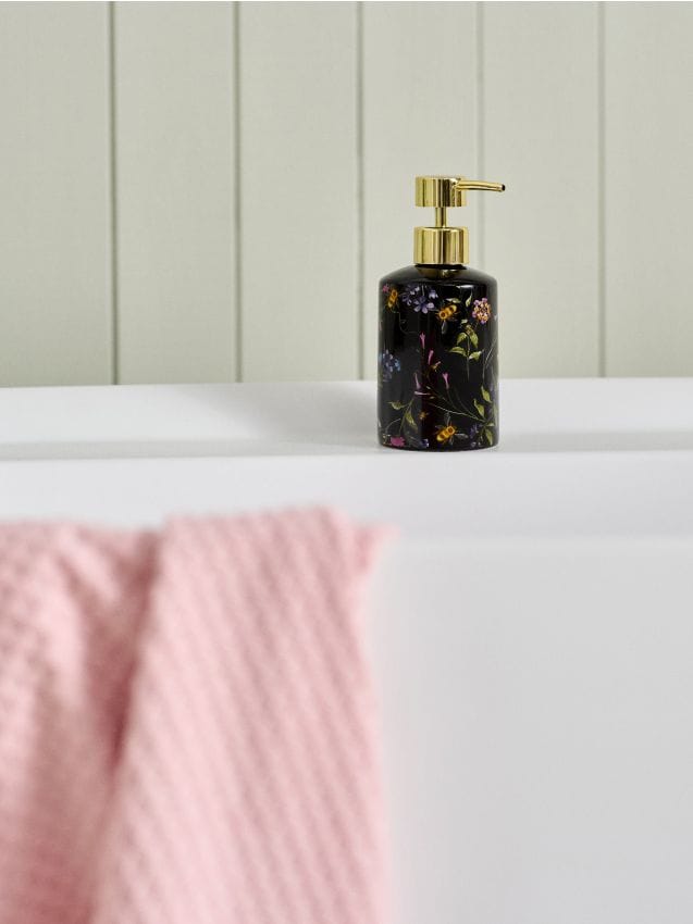 Sinsay - Dispensator de săpun cu motiv floral - negru