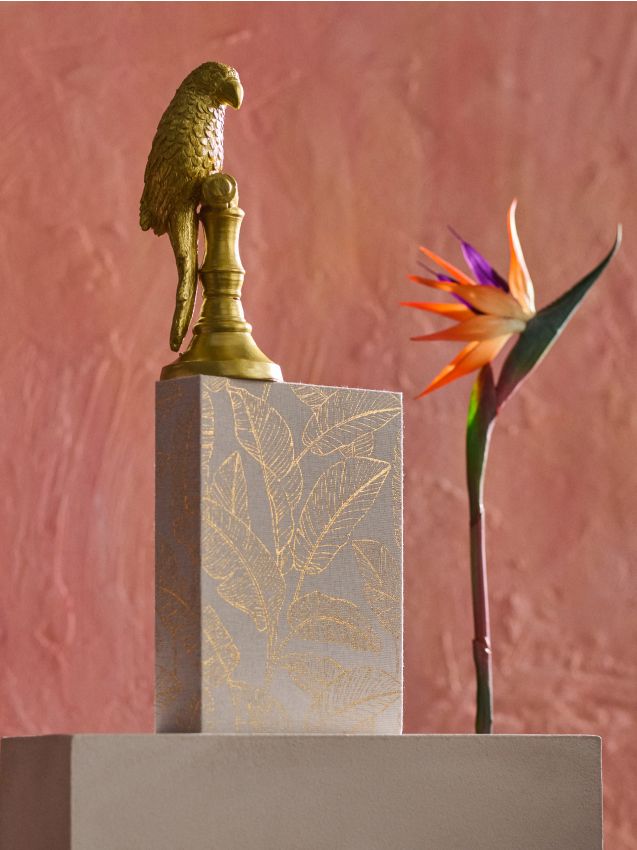 Album fotografico con motivo floreale - beige