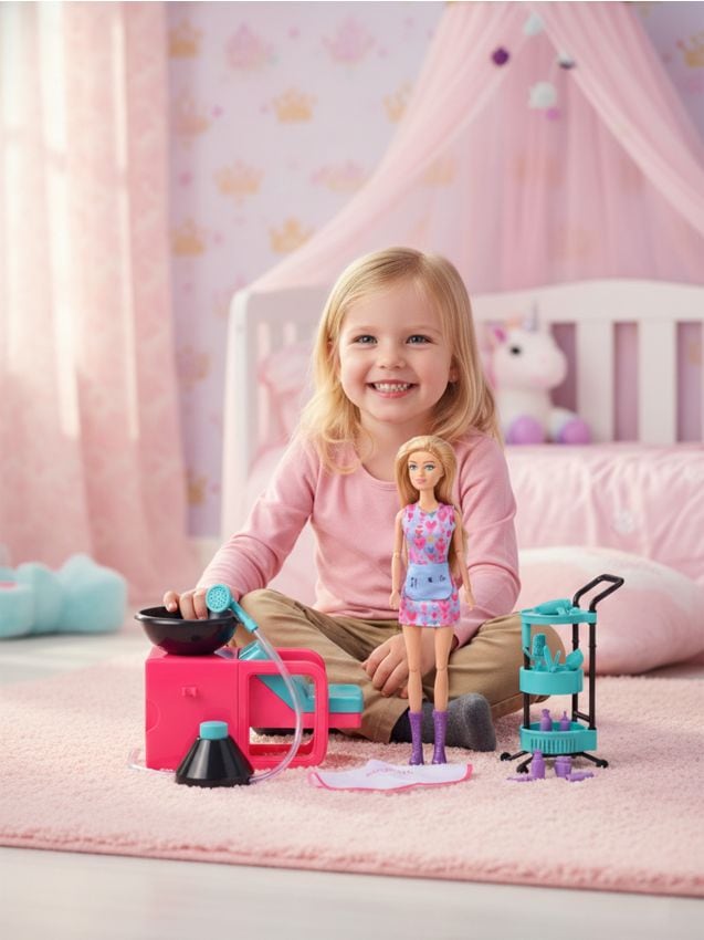 Sinsay - Jucărie – păpușă coafeză cu accesorii - roz-aprins