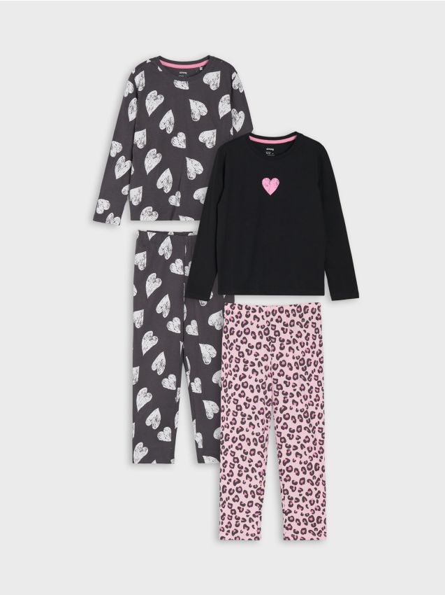 Sinsay - Set de pijamale din bumbac din două piese 2 buc - multicolor