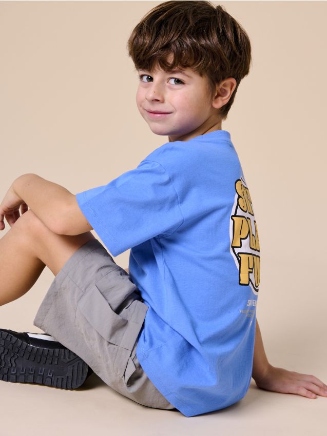 Sinsay - Tričko s krátkym rukávom - hyacintová